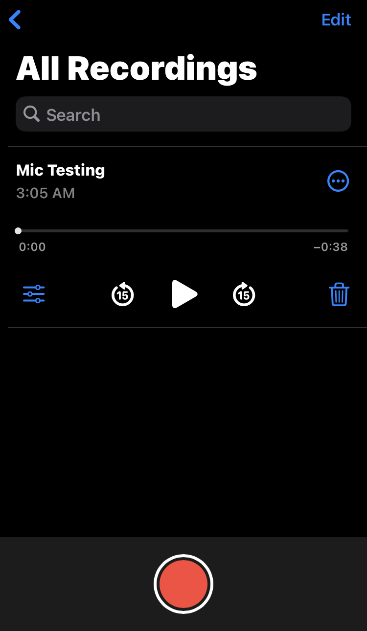 listen voice in voice memos