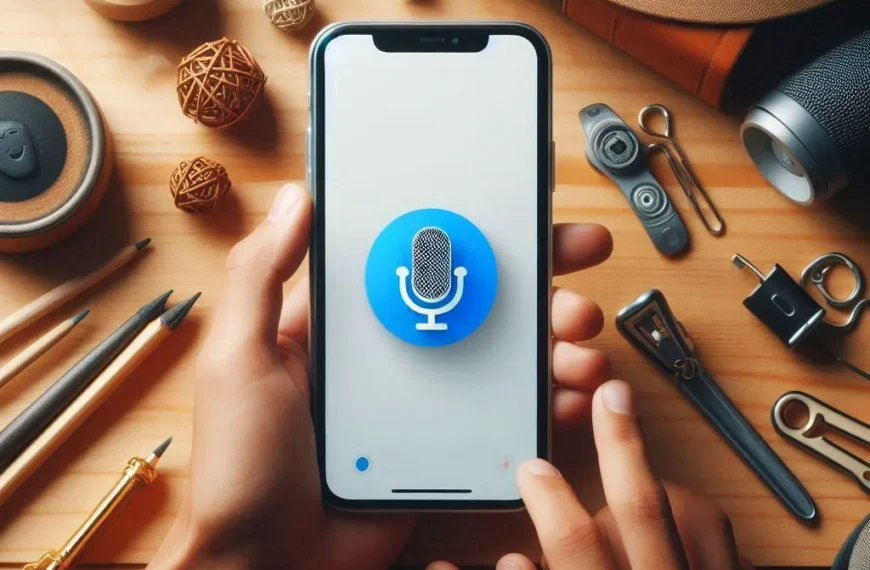 how to hide the blue microphone icon on iphone