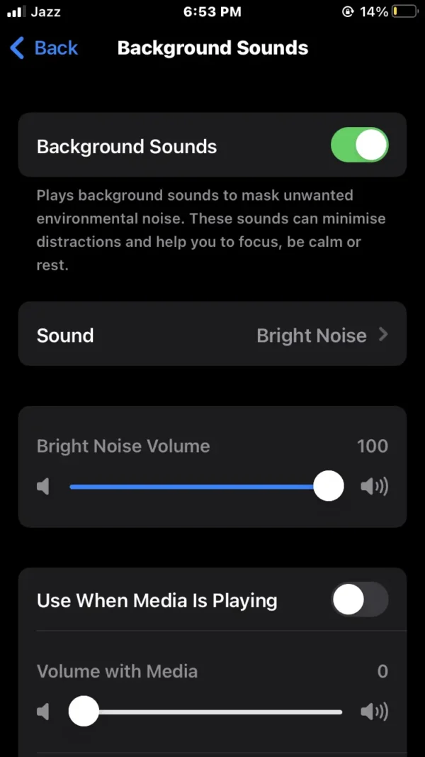 increase or decrease the volume slider