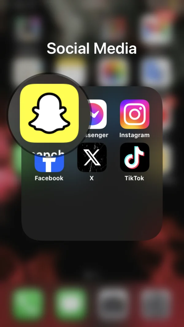 Open the Snapchat app