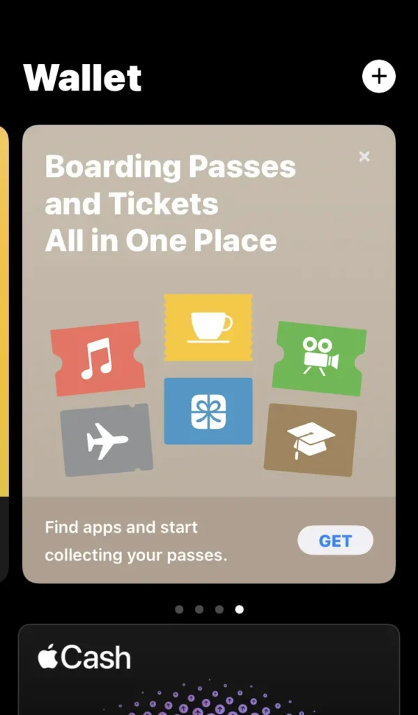 Tap on the get option to add a pass