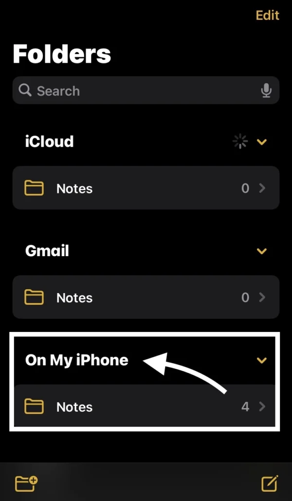 all notes are saved on your iphone