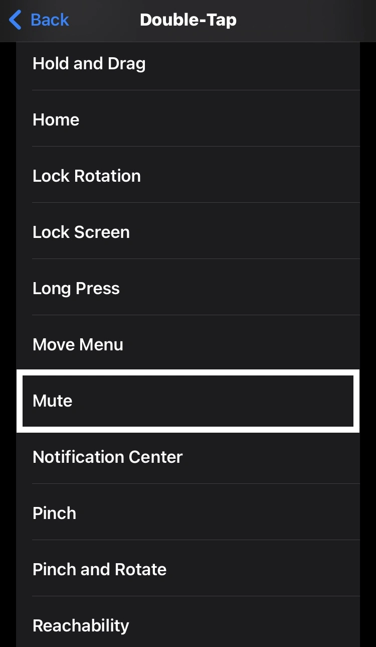 in custom action select the Mute option