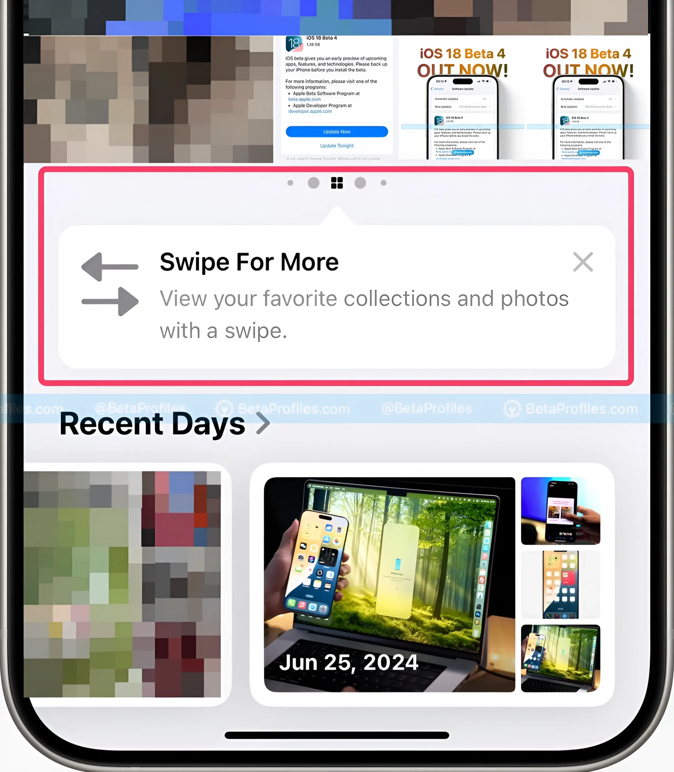 Improvement in Photos App in ios 18 beta 4