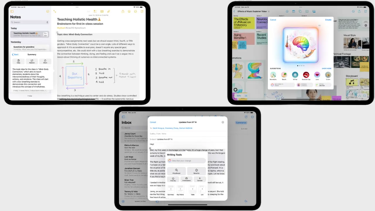 apple intelligence in ipados 18