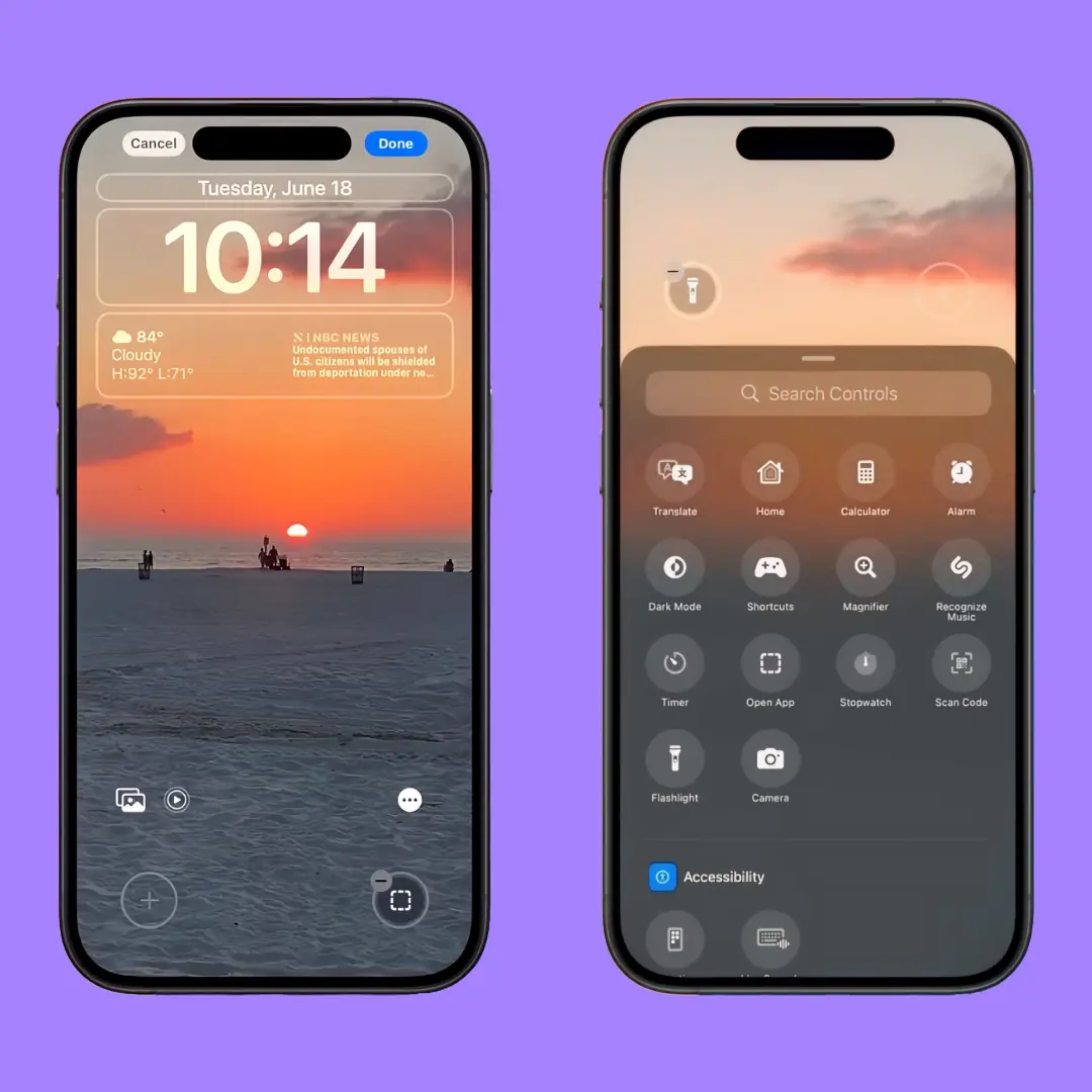 customize lock screen in ios 18 public beta