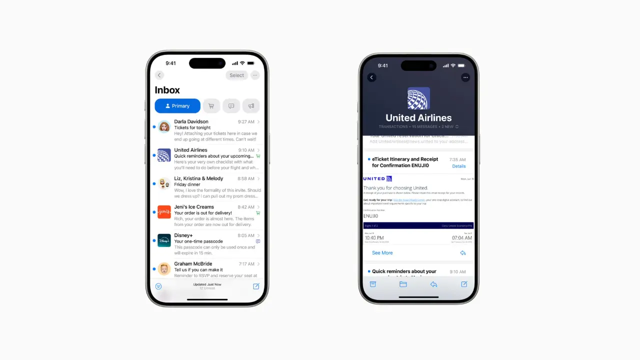 enhancement to mails in ios 18