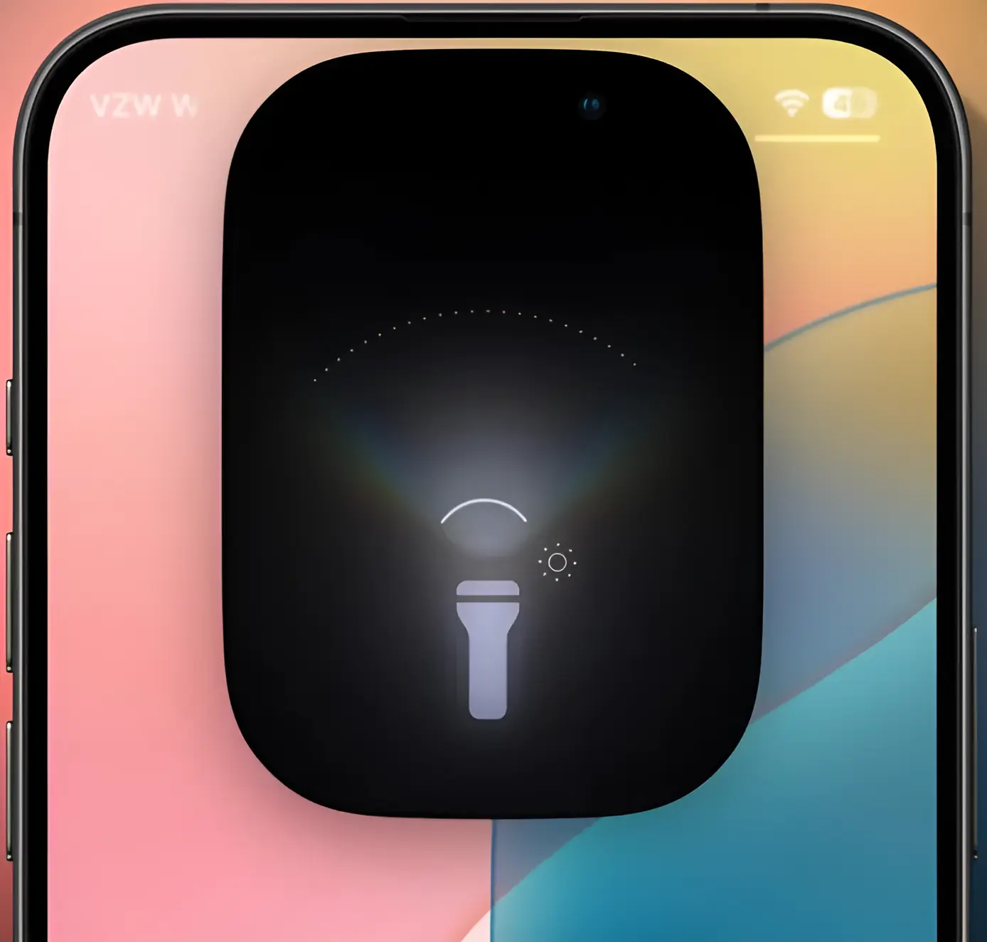 upgrade flashlight design in ios 18 beta 4